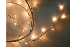 Cadena de luz con LEDs - color blanco - 160 LEDs IP44 - 7 metros