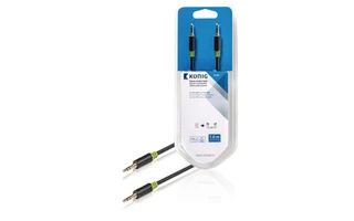 Cable de audio estéreo de 3,5 mm macho a macho de 1,00 m en gris