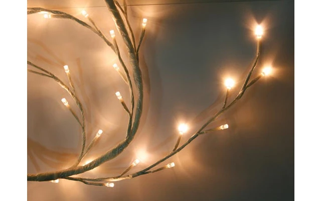 Cadena de luz con LEDs - color blanco - 160 LEDs IP44 - 7 metros