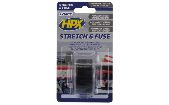 HPX - CINTA VULCANIZADA 'STRETCH & FUSE' - COLOR NEGRO - 25 mm x 3 m