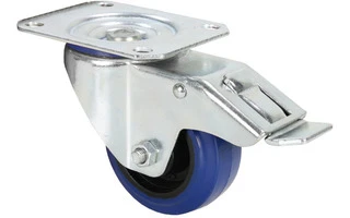 Adam Hall 372091 - Rueda giratoria 80mm azul y freno