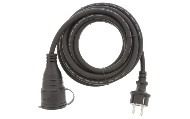 Cable de Extensión de Alimentación 15 m H07RN-F 3G1.5 IP44 Negro - König ECN115F1BL