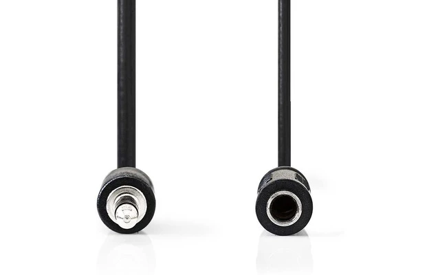 Cable de Audio Estéreo - Macho de 3,5 mm - Hembra de 6,35 mm - 0,2 m - Negro