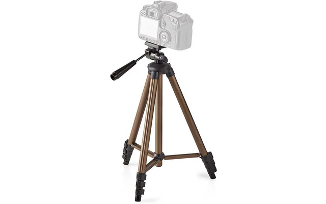 Trípode - Panorámica e Inclinación - Hasta 2 kg - 130 cm - Negro/plata - Nedis TPOD2100BZ