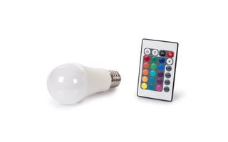 Bombilla LED - 10W - E27 - Color RGB & Blanco cálido - Mando a distancia