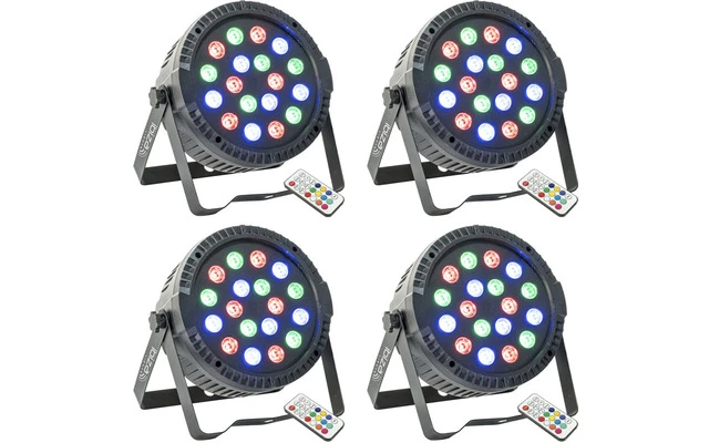 4x Ibiza Light ThinPar 18 x 1W