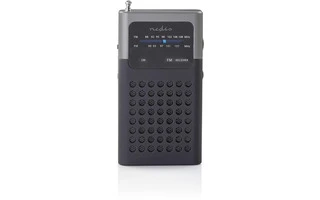 Radio FM - 1,5 W - Tamaño de Bolsillo - Negro/gris - Nedis RDFM1100GY