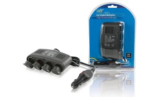 Repartidor de 4 vías de 12V + USB para coche
