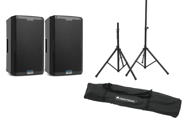 2x ALTO TS412 + Conjunto trípode altavoz con funda
