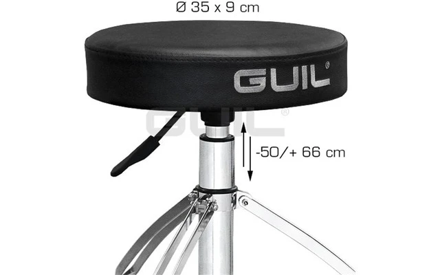 Guil SL-17 Sillín cromado reforzado con asiento redondo de doble espesor/mayor densidad.