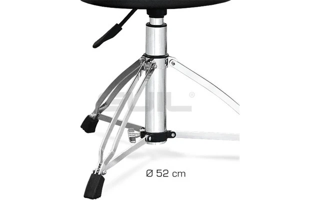 Guil SL-17 Sillín cromado reforzado con asiento redondo de doble espesor/mayor densidad.