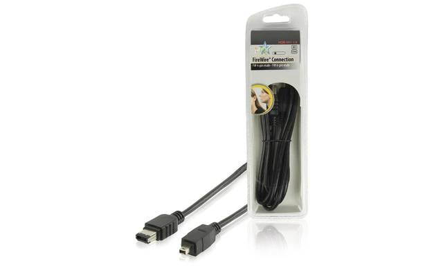 Cable FireWire FW macho de 4 pines - FW macho de 6 pines de 1.80 m