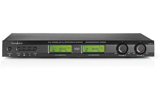 Micrófono Inalámbrico - 2 micrófonos - Cardioide - 40 Hz - 15 kHz - 600 Ohm - -93 dB - Control d