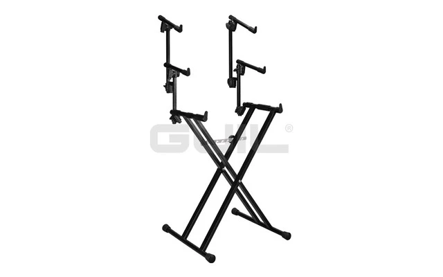 Guil ST-115 Soporte para teclado reforzado base tipo doble “X” con adaptador para 2º y 3º tecla