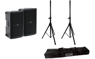 2x Mackie Thump 212XT + Soportes de altavoz con funda