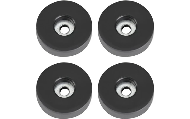 Adam Hall Hardware 4906 M4 AH Bolsa de 4 pies de goma 38 x 10 mm