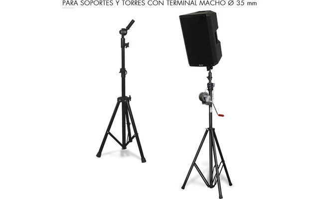 GUIL LTA-10 - Adaptador para dar inclinación al altavoz para soportes y torres con terminal de Ø