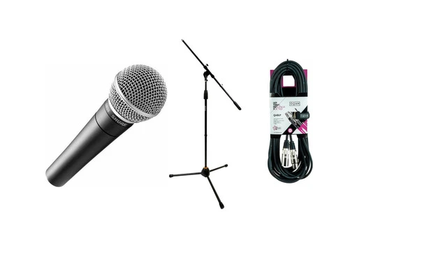Pack Shure SM58 + Soporte + Cable 10M