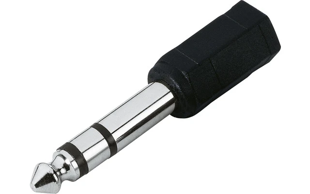 Adaptador de Minijack 3,5 mm hembra estéreo a Jack 6,3 mm estéreo