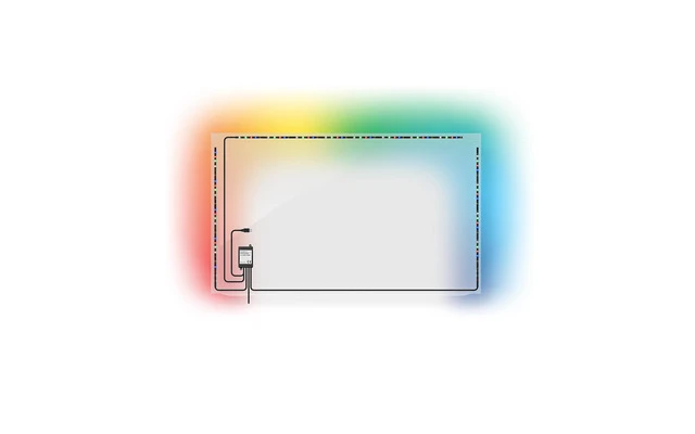 Tiras de Luz LED Ambiental para Televisor - RGB - Reduce la Fatiga Ocular - Atenuable - USB - Ne