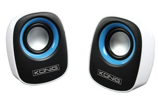 Altavoces USB en color azul