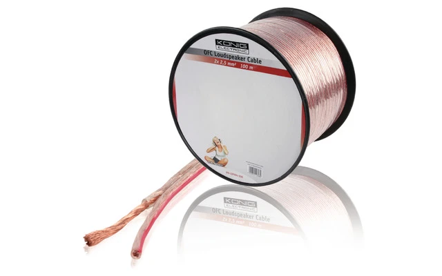 Cable de Altavoz en Bobina 2x 2.50 mm² Transparente