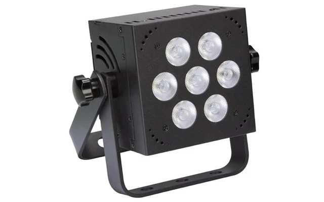 Mini foco cuadrado PAR con LEDs 7 X 8 W RGBW