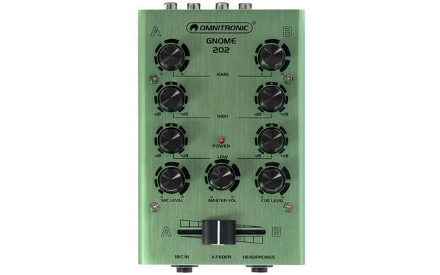 Omnitronic Gnome 202 Mini Mixer green