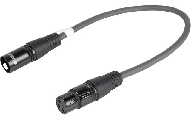 Cable Digital XLR de 3 Pines Hembra - XLR Macho de 5 pines de 0,30 m Gris Oscuro - Sweex SWOP157
