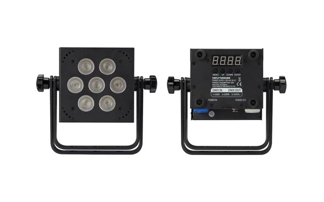 Mini foco cuadrado PAR con LEDs 7 X 8 W RGBW