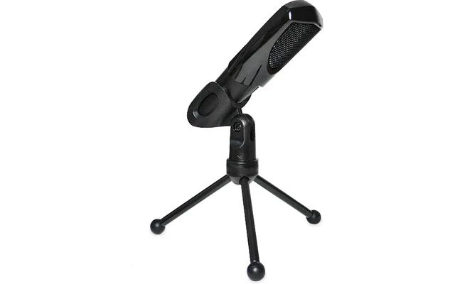 Micrófono USB con pie de sobremesa