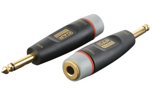 Adaptador Jack 6.35m macho a Jack 6.35 hembra
