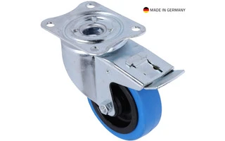 Tente 37034 - Rueda giratoria 100 mm azul y Freno
