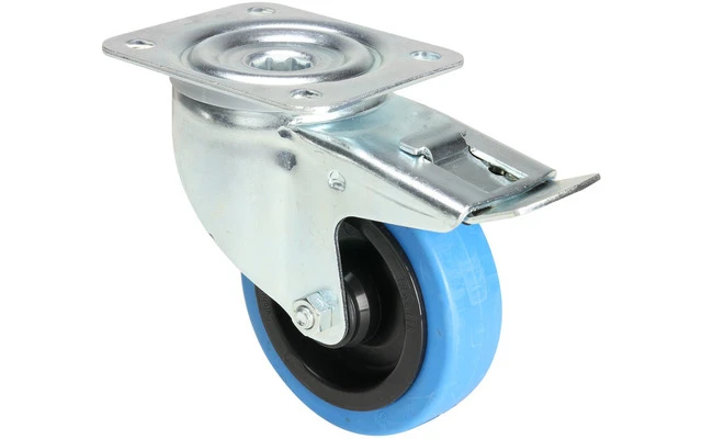 Tente 37034 - Rueda giratoria 100 mm azul y Freno