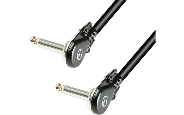 Cable de Instrumento con jack mono de 6,3 mm acodado extraplano 0,30 m