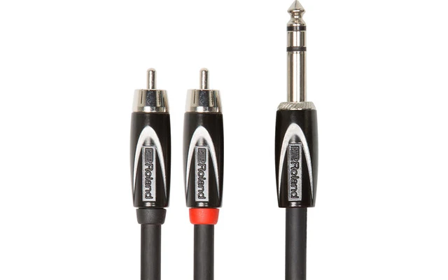 Roland RCC-10-TR2R V2 Cable serie Black doble rca a jack estéreo 3 m