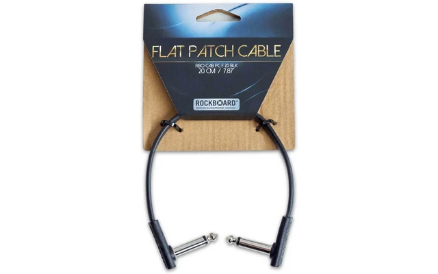 RockBoard Flat Patch Cable Black 20 Cm