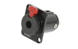 Conector Estéreo 6.35 mm Hembra Niquelado Negro - Sweex SWOP23910B