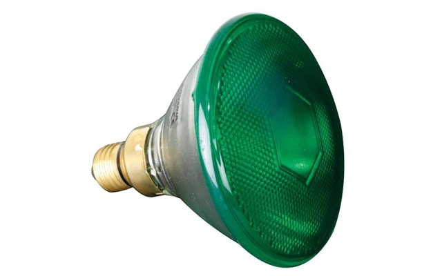 Bombilla halógena Sylvania 80W / 240V , PAR38 , E27 , FL 30°, Verde