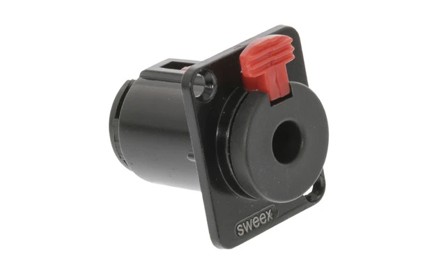 Conector Estéreo 6.35 mm Hembra Niquelado Negro - Sweex SWOP23910B