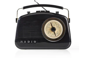 Radio FM - 5,4 W - Bluetooth - Asa de Transporte - Negro