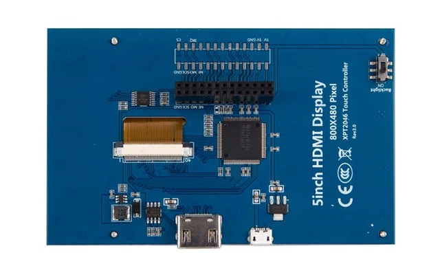 Pantalla táctil HDMI-B para Raspberry Pi - 5