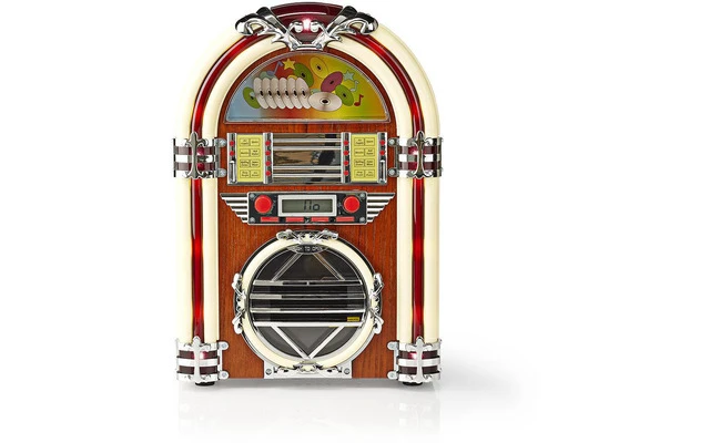 Radiogramola de Sobremesa - Radio FM/AM y Reproductor de CD - 3 W - Marrón