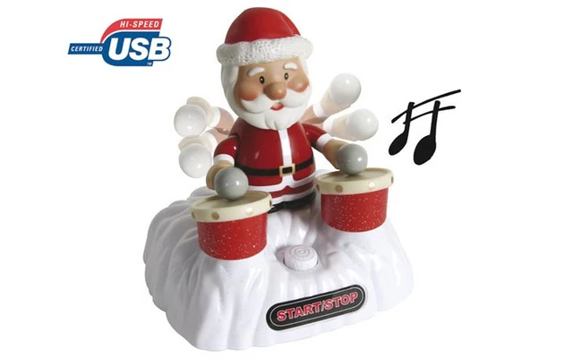 Papa Noel tocando la bateria - USB