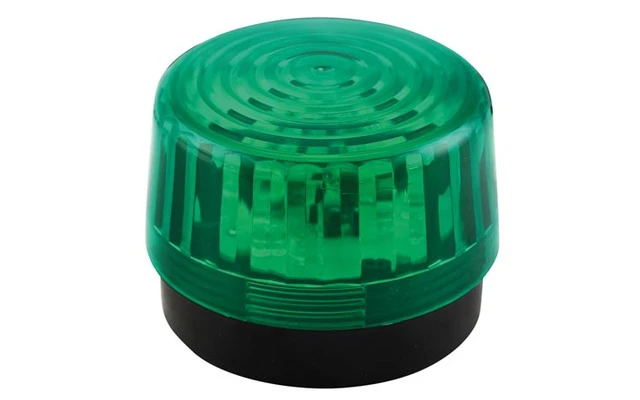 LÁMPARA ESTROBOSCÓPICA CON LEDs - COLOR VERDE - 12 VDC - ø 100 mm