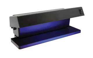 Detector de billetes falsos 230V con 2 bombillas UV