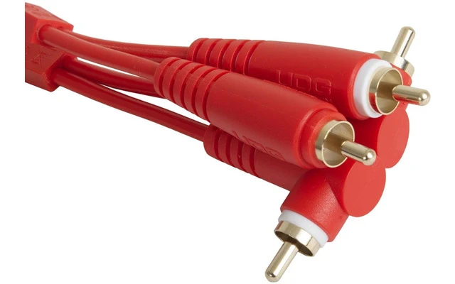 UDG Ultimate Audio Cable Set RCA Straight - RCA Angled Red 3m