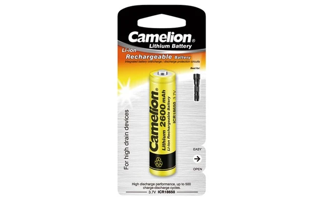 LITHIUM-ION 3.7 V - 2600 mAh BATERÍA RECARGABLE, TIPO CILÍNDRICO