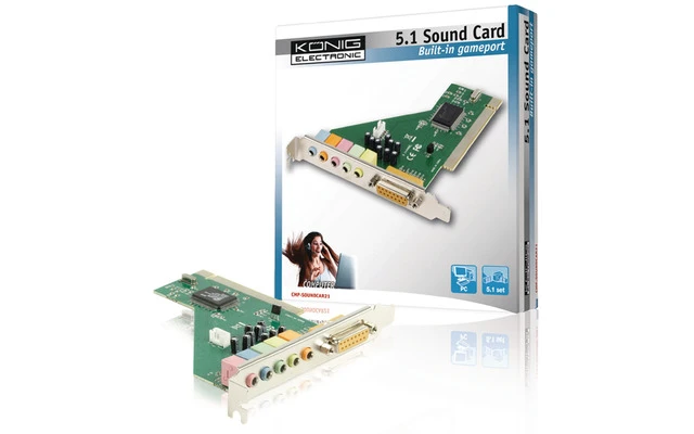 Tarjeta de sonido PCI 5.1 KÖNIG