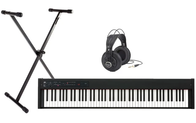 Korg D1 + Samson SR850 + Soporte teclado en X